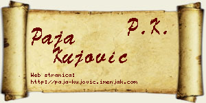 Paja Kujović vizit kartica